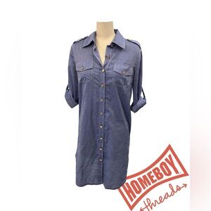 Tory Burch woman button down shirt dress size 6